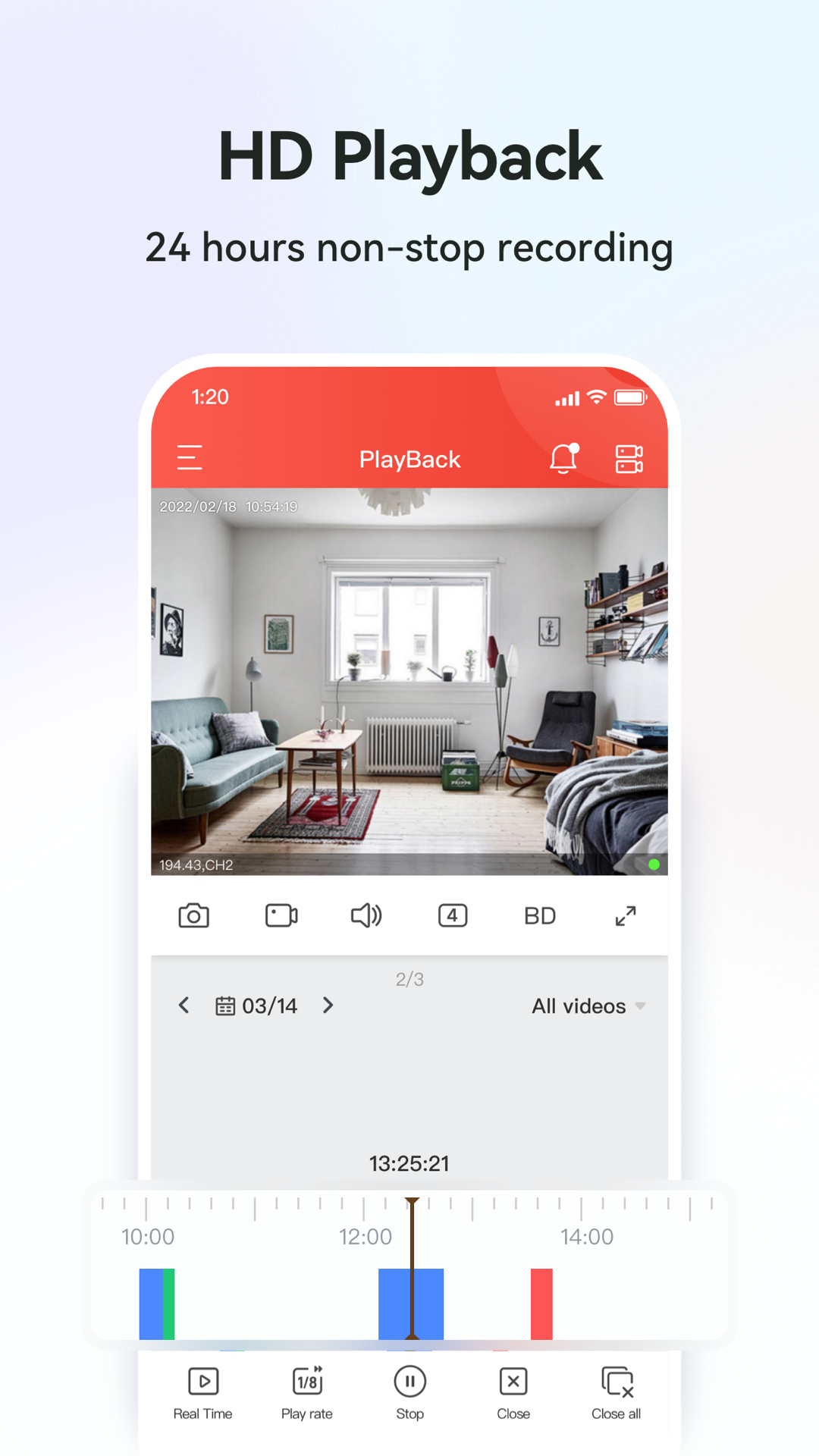 Official Bitvision app image: recording playback